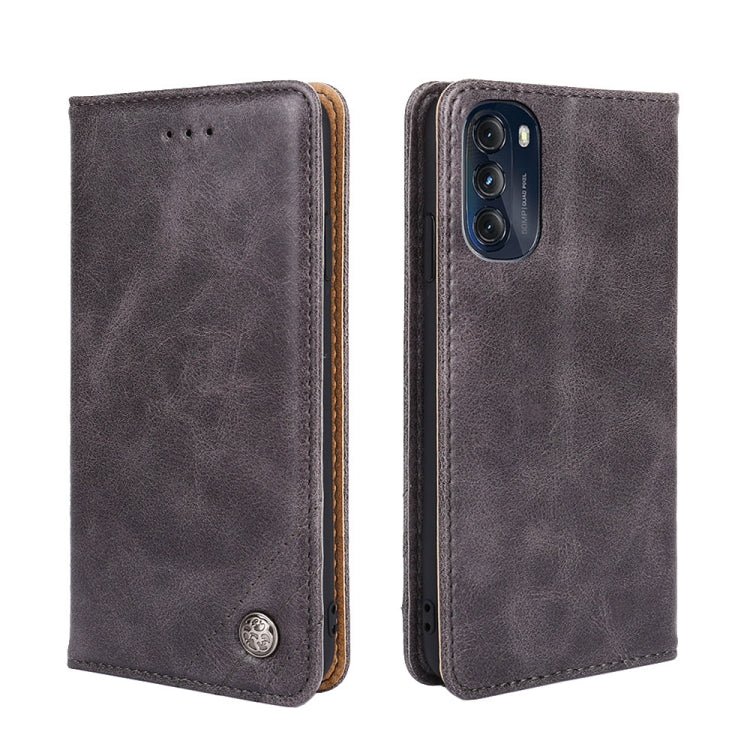 For Motorola Moto G 5G 2022 Non-Magnetic Retro Texture Horizontal Flip Leather Phone Case