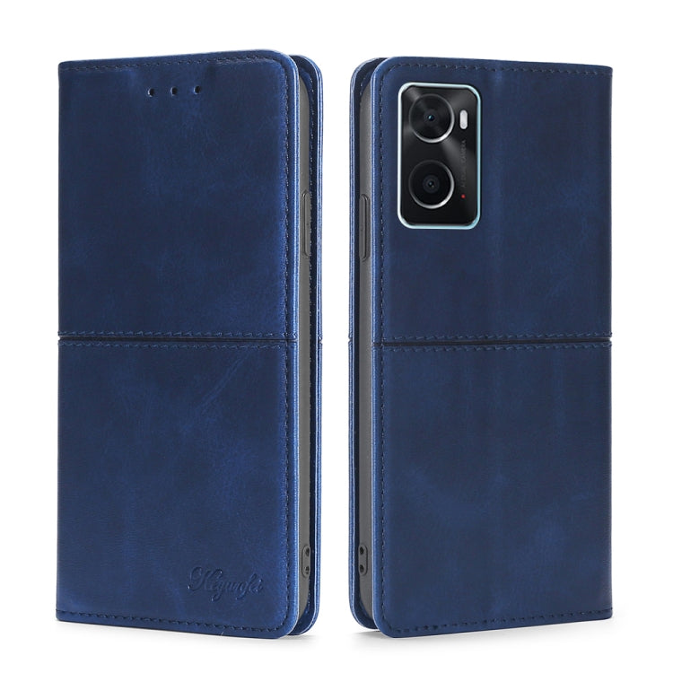 For OPPO A36 4G/A76 4G Global Cow Texture Magnetic Horizontal Flip Leather Phone Case