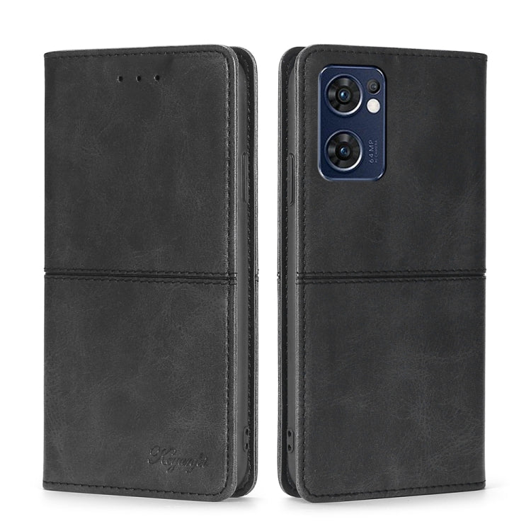 For OPPO Reno7 5G Global/Find X5 Lite Cow Texture Magnetic Horizontal Flip Leather Phone Case