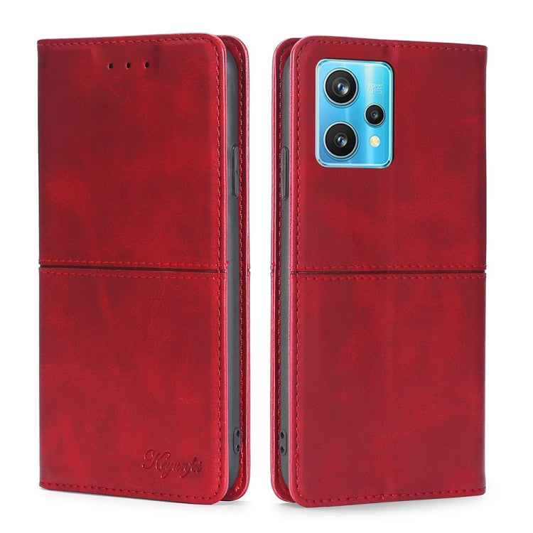For OPPO Realme 9 Pro+ Cow Texture Magnetic Horizontal Flip Leather Phone Case
