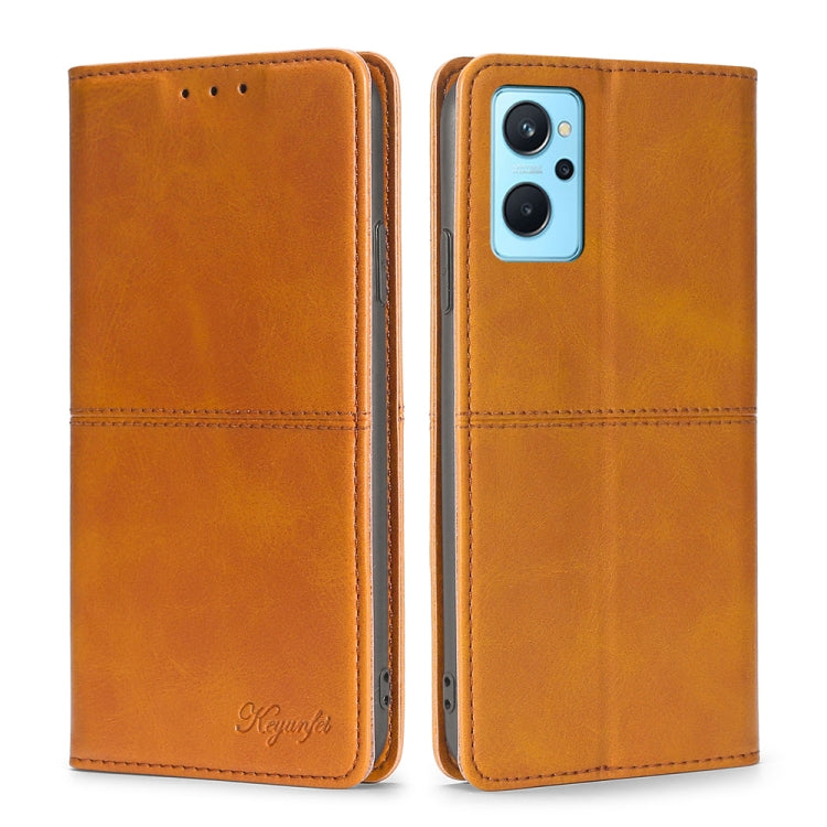 For OPPO Realme 9i/A36 4G/A96 4G/K10 4G/A76 4G Cow Texture Magnetic Horizontal Flip Leather Phone Case