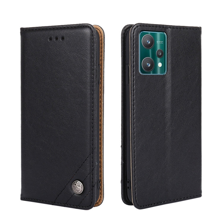 For OPPO Realme 9 Pro Non-Magnetic Retro Texture Horizontal Flip Leather Phone Case