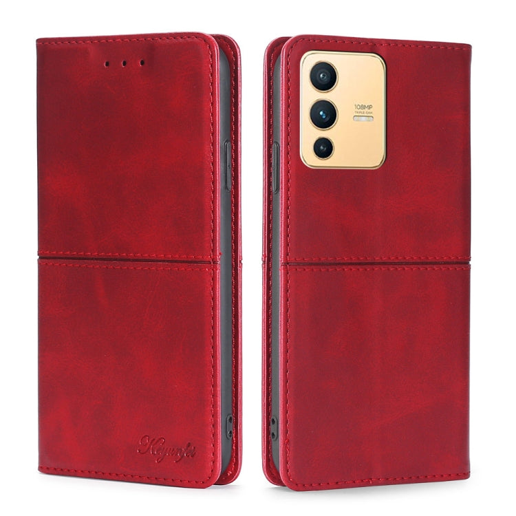 For vivo S12 5G/V23 Cow Texture Magnetic Horizontal Flip Leather Phone Case