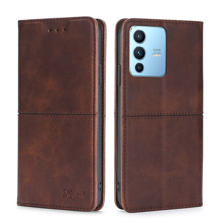 For vivo S12 Pro 5G/V23 Pro Cow Texture Magnetic Horizontal Flip Leather Phone Case