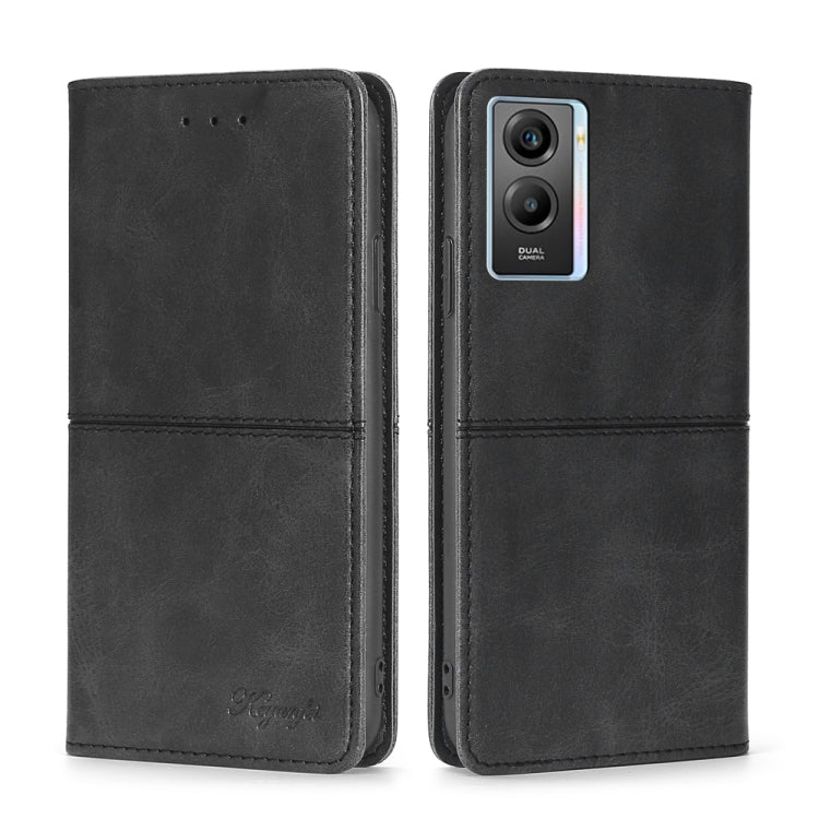 For vivo Y55S 5G Cow Texture Magnetic Horizontal Flip Leather Phone Case