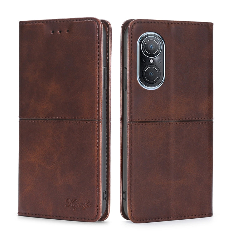 For Huawei Nova 9 SE 4G Cow Texture Magnetic Horizontal Flip Leather Phone Case