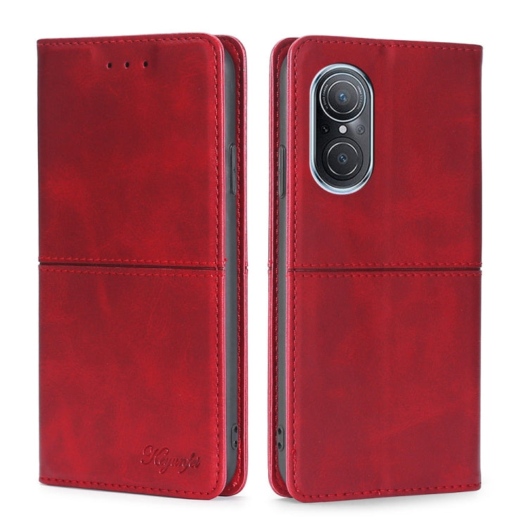 For Huawei Nova 9 SE 4G Cow Texture Magnetic Horizontal Flip Leather Phone Case