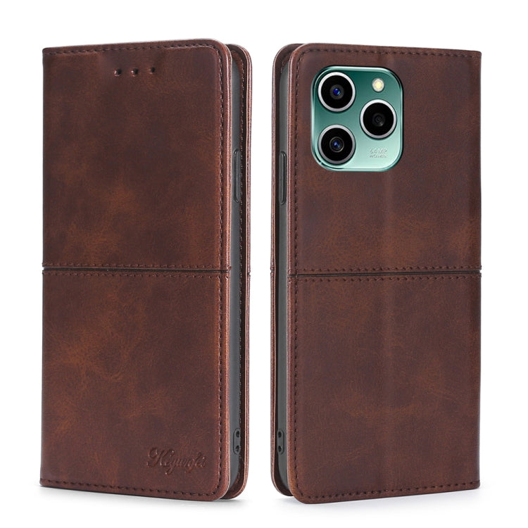 For Honor 60 SE Cow Texture Magnetic Horizontal Flip Leather Phone Case