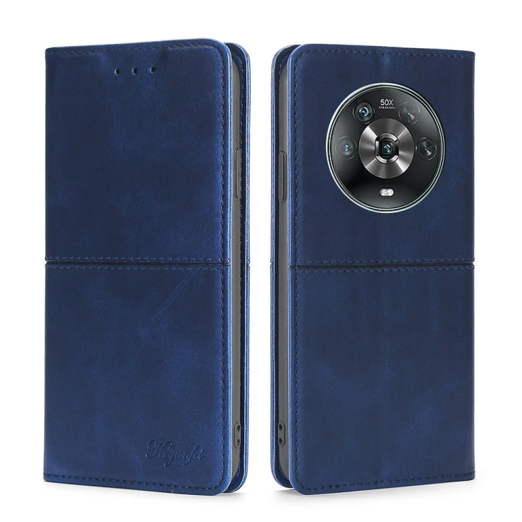 For Honor Magic4 Cow Texture Magnetic Horizontal Flip Leather Phone Case