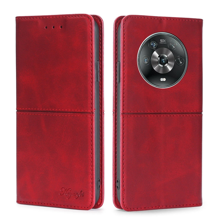 For Honor Magic4 Cow Texture Magnetic Horizontal Flip Leather Phone Case