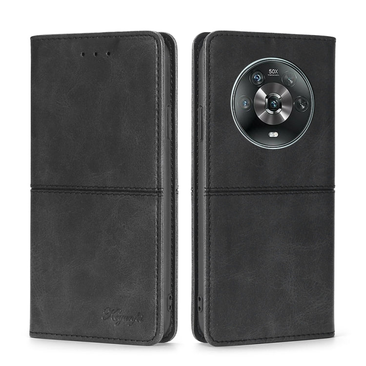 For Honor Magic4 Cow Texture Magnetic Horizontal Flip Leather Phone Case