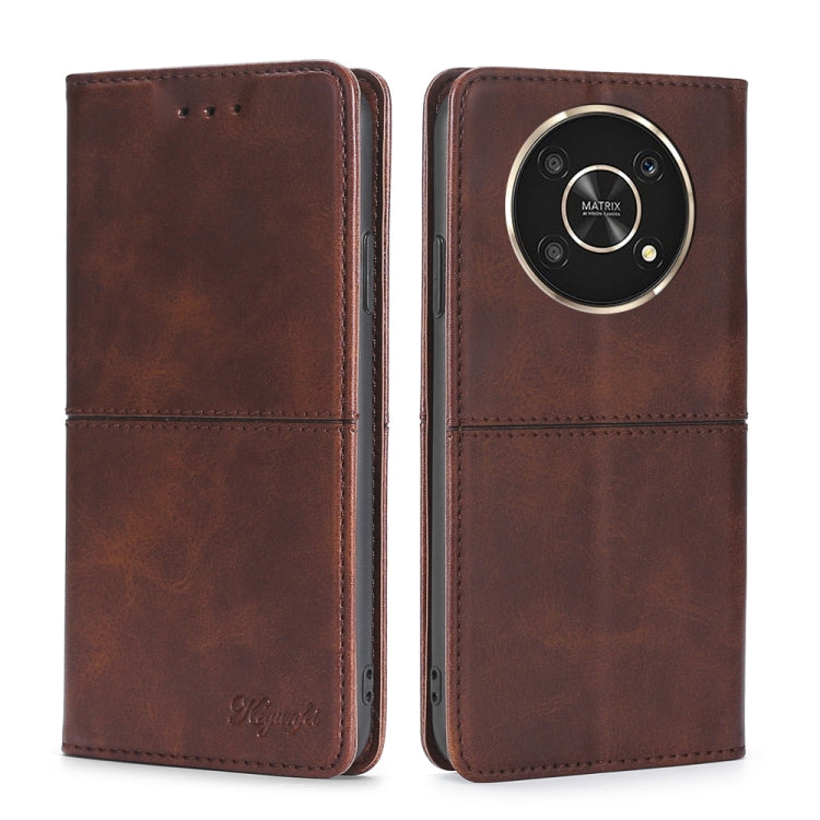 For Honor X30 Cow Texture Magnetic Horizontal Flip Leather Phone Case