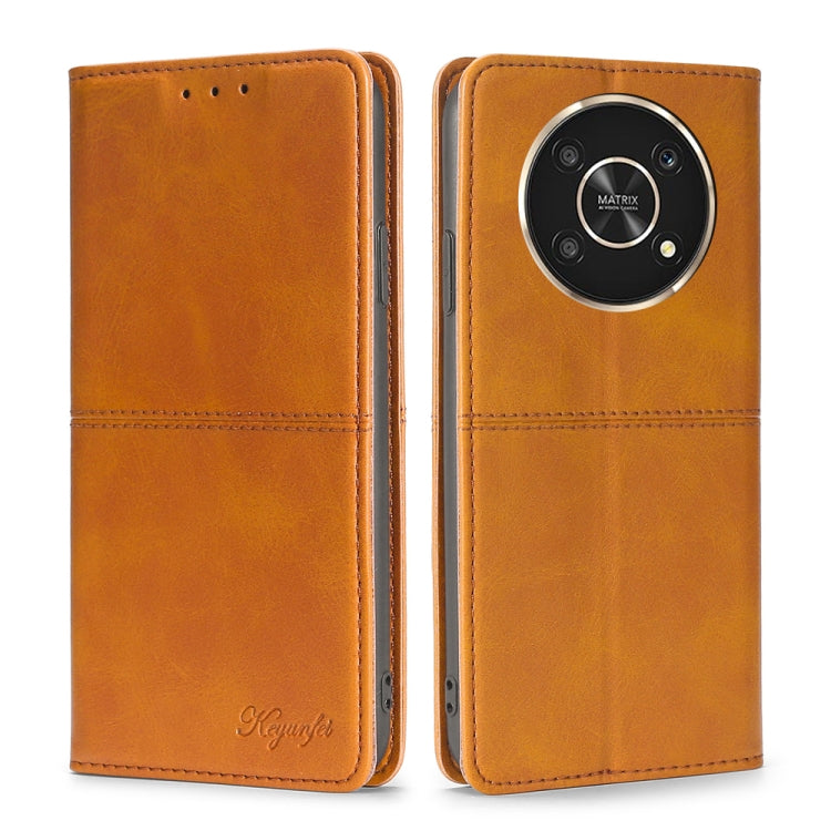 For Honor X30 Cow Texture Magnetic Horizontal Flip Leather Phone Case