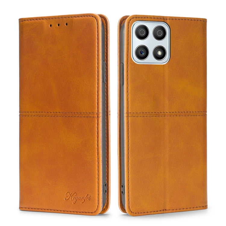 For Honor X30i Cow Texture Magnetic Horizontal Flip Leather Phone Case
