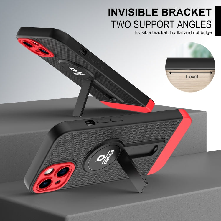 For iPhone 13 Small Tail Holder TPU+PC Phone Case