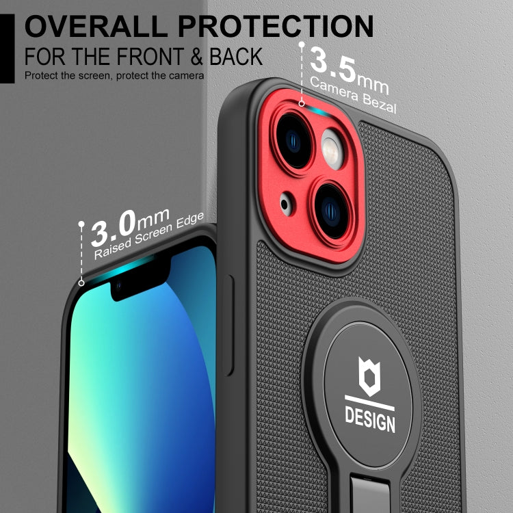 For iPhone 13 Small Tail Holder TPU+PC Phone Case