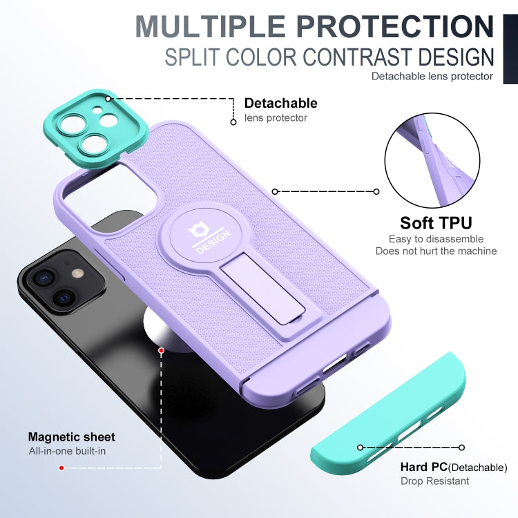 For iPhone 11 Small Tail Holder TPU+PC Phone Case