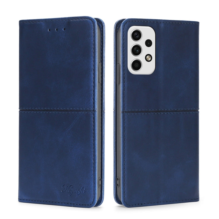 For Samsung Galaxy A23 5G Cow Texture Magnetic Horizontal Flip Leather Phone Case