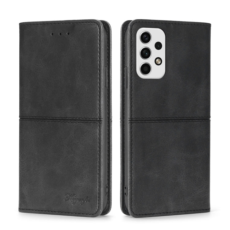 For Samsung Galaxy A23 5G Cow Texture Magnetic Horizontal Flip Leather Phone Case