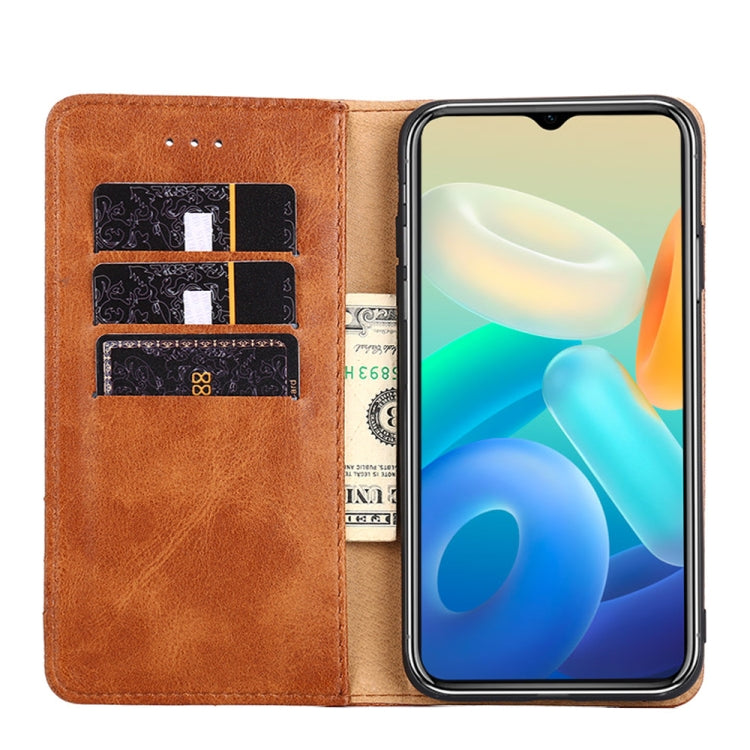 For vivo S15 5G Non-Magnetic Retro Texture Leather Phone Case