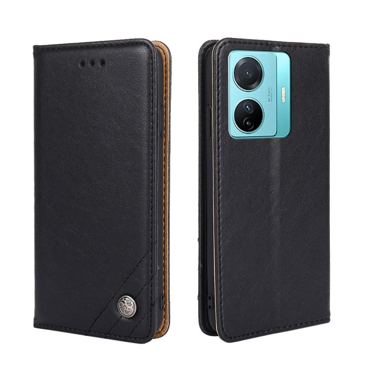 vivo S15e 5G/T1 Snapdragon 778G Non-Magnetic Retro Texture Leather Phone Case