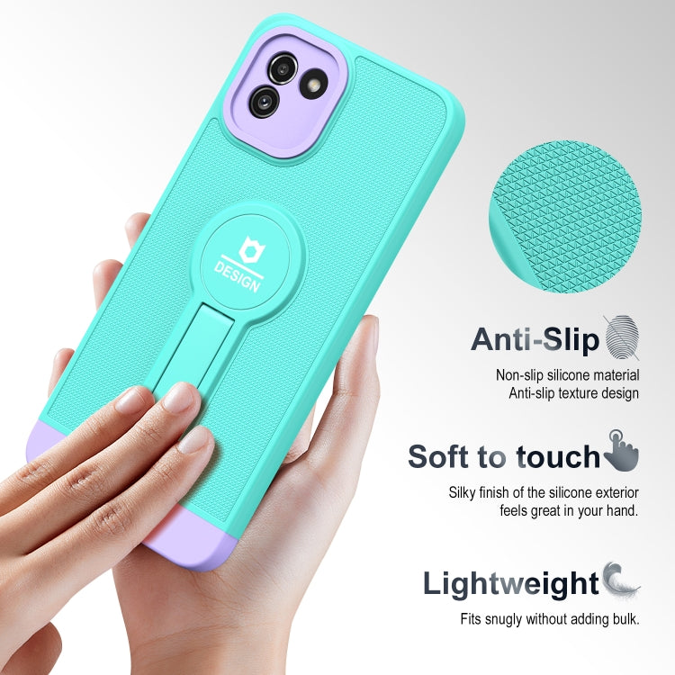 For Samsung Galaxy A03 164mm Small Tail Holder TPU+PC Phone Case