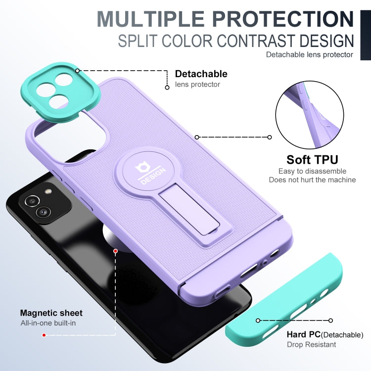 For Samsung Galaxy A03 164mm Small Tail Holder TPU+PC Phone Case