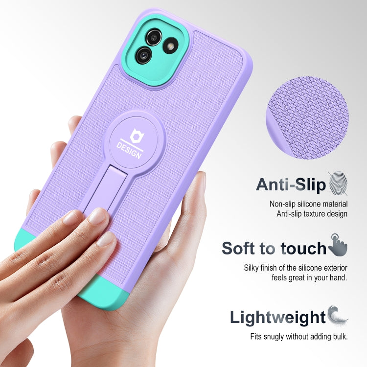 For Samsung Galaxy A03 164mm Small Tail Holder TPU+PC Phone Case