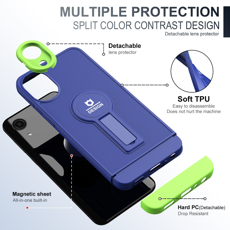 For Samsung Galaxy A03 Core Small Tail Holder TPU+PC Phone Case