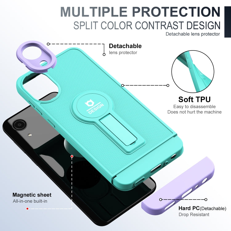 For Samsung Galaxy A03 Core Small Tail Holder TPU+PC Phone Case