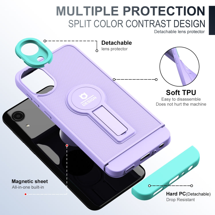 For Samsung Galaxy A03 Core Small Tail Holder TPU+PC Phone Case