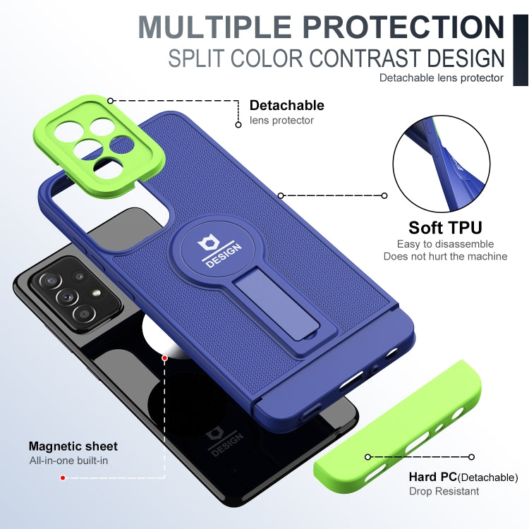 For Samsung Galaxy A52 5G / 4G Small Tail Holder TPU+PC Phone Case