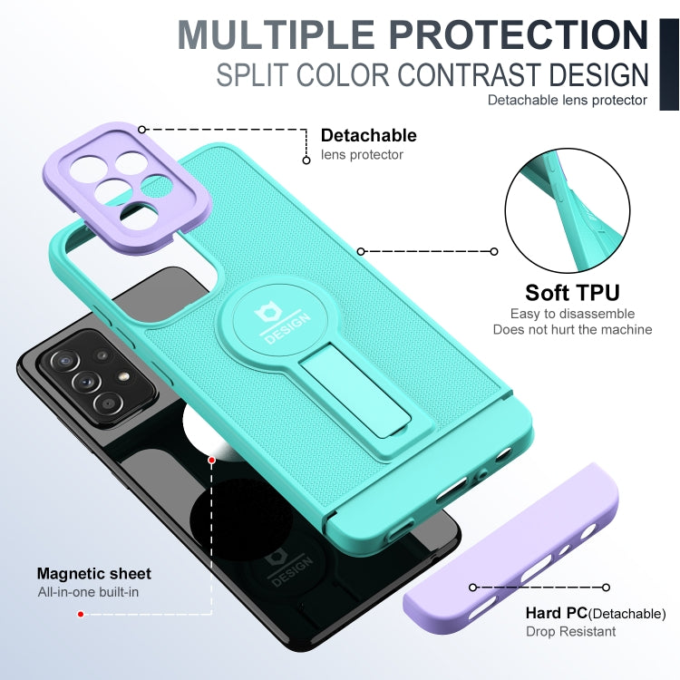For Samsung Galaxy A73 5G Small Tail Holder TPU+PC Phone Case
