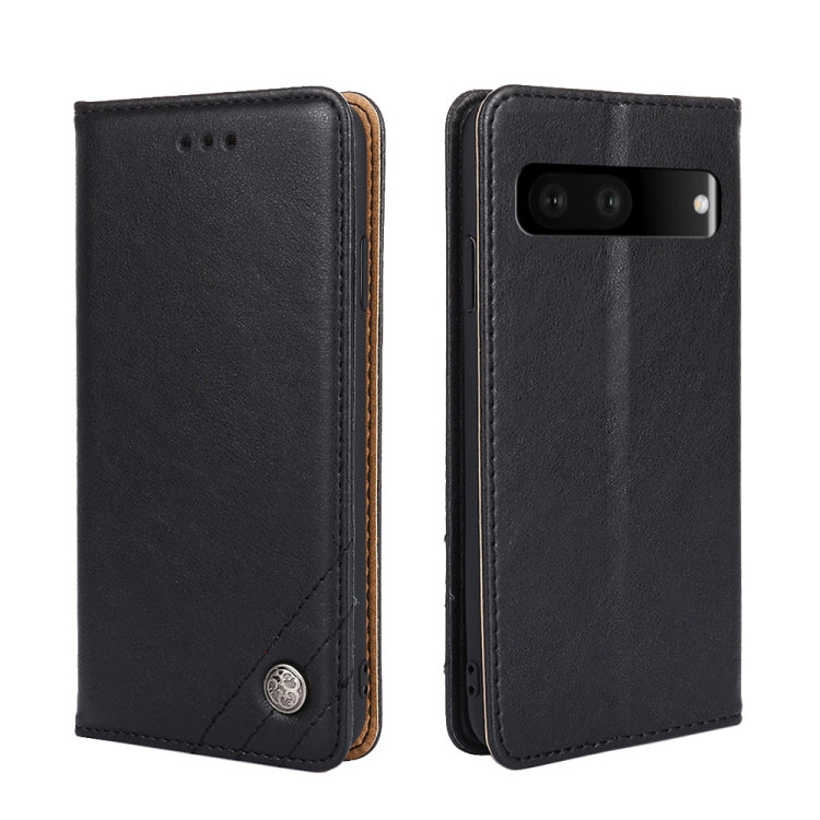 For Google Pixel 7 5G Non-Magnetic Retro Texture Leather Phone Case