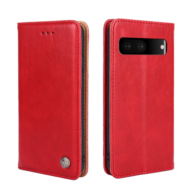 For Google Pixel 7 5G Non-Magnetic Retro Texture Leather Phone Case