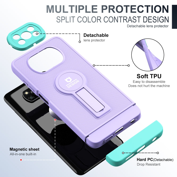For Xiaomi Poco X3 / X3 Pro Small Tail Holder TPU+PC Phone Case