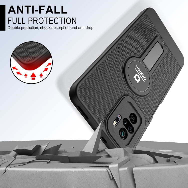 For Xiaomi Redmi Note 10 4G / Note 10S Small Tail Holder TPU+PC Phone Case