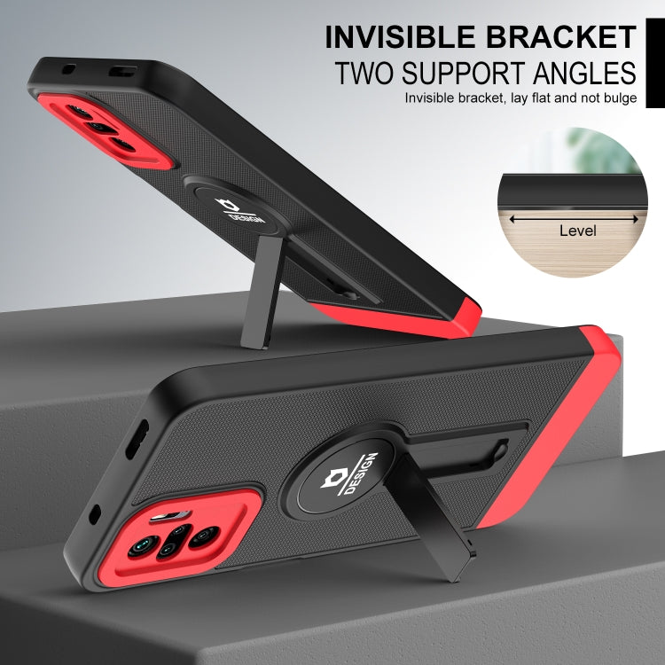 For Xiaomi Redmi Note 10 4G / Note 10S Small Tail Holder TPU+PC Phone Case