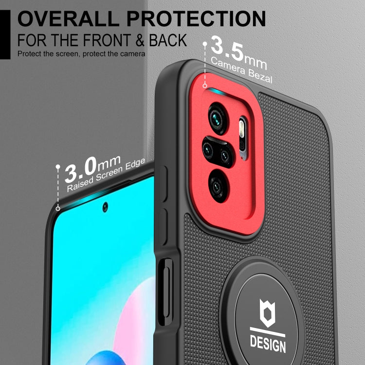 For Xiaomi Redmi Note 10 4G / Note 10S Small Tail Holder TPU+PC Phone Case