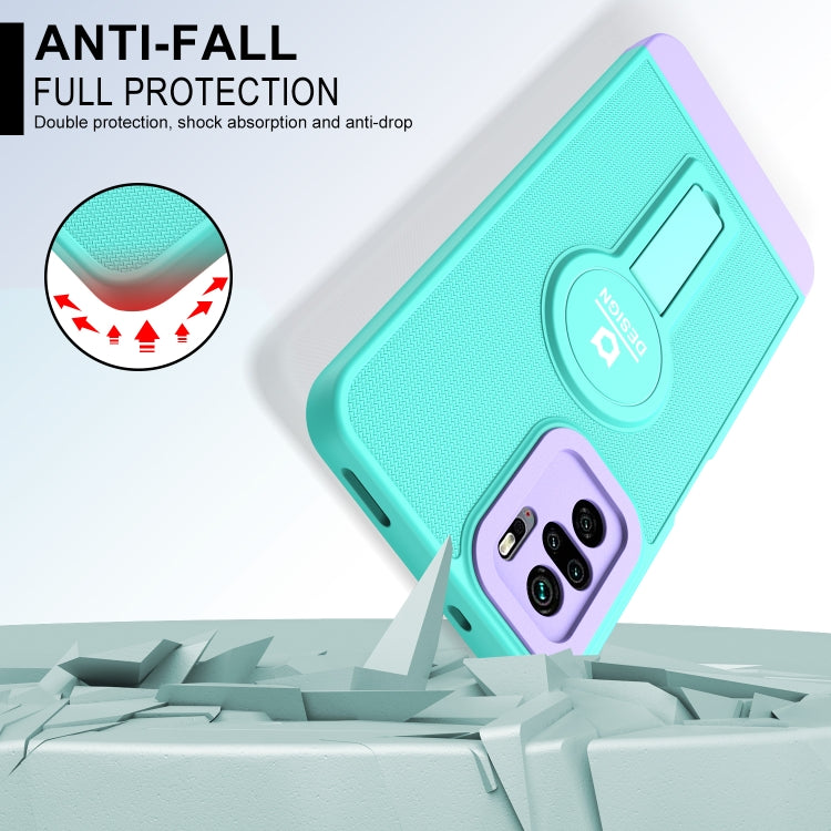 For Xiaomi Redmi Note 10 4G / Note 10S Small Tail Holder TPU+PC Phone Case