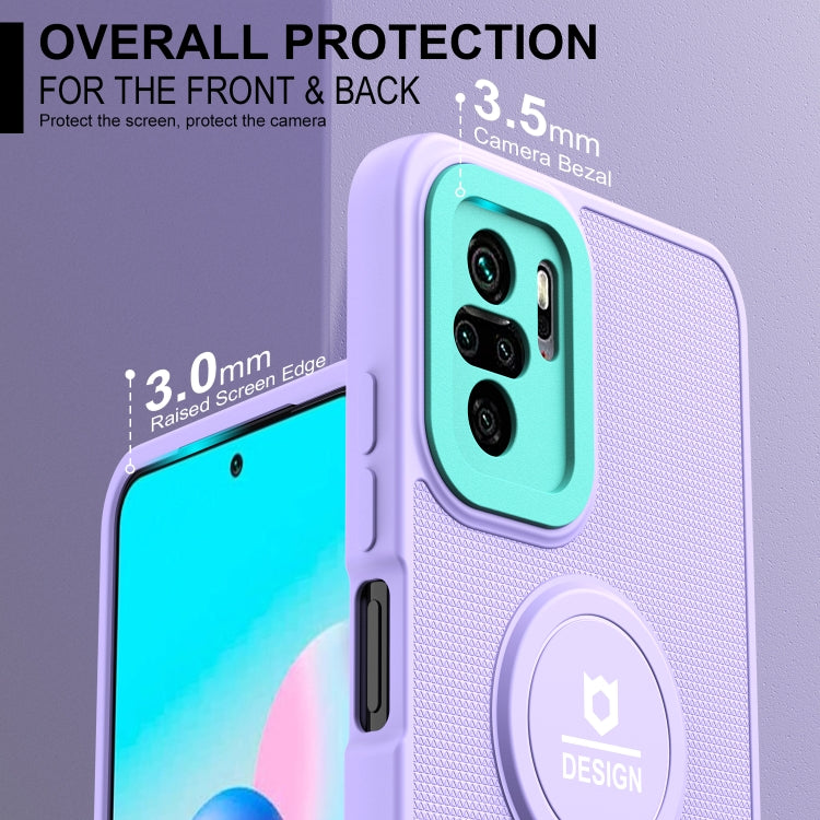 For Xiaomi Redmi Note 10 4G / Note 10S Small Tail Holder TPU+PC Phone Case