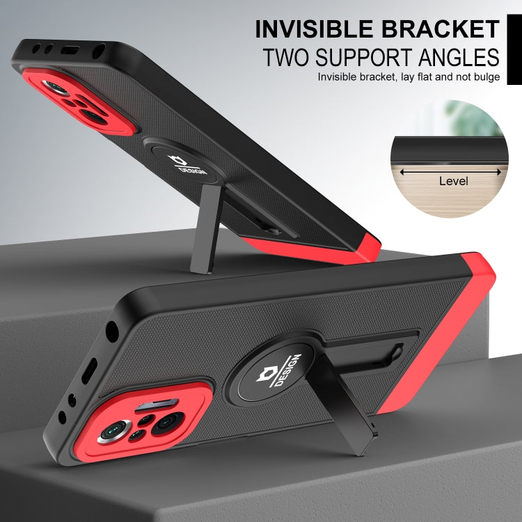 For Xiaomi Redmi Note 10 Pro 4G Small Tail Holder TPU+PC Phone Case