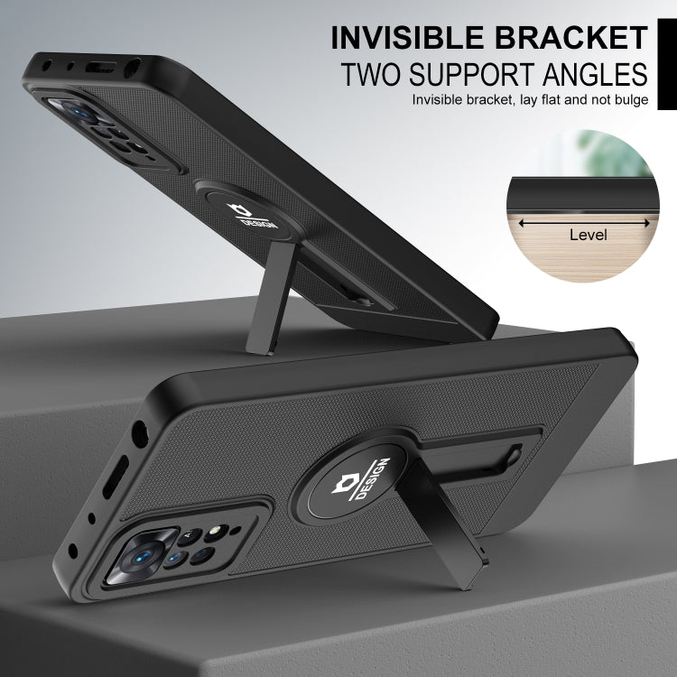 For Xiaomi Redmi Note 11 4G 2022 / Note 11S Small Tail Holder TPU+PC Phone Case