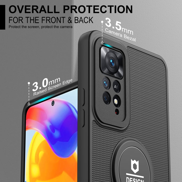 For Xiaomi Redmi Note 11 4G 2022 / Note 11S Small Tail Holder TPU+PC Phone Case