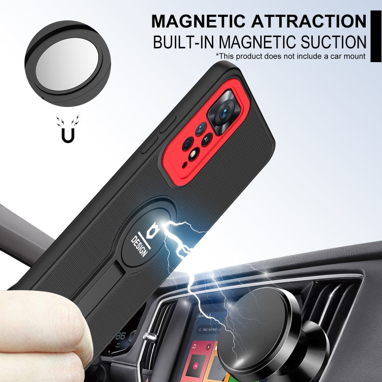 For Xiaomi Redmi Note 11 4G 2022 / Note 11S Small Tail Holder TPU+PC Phone Case