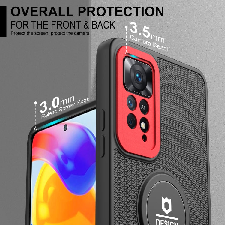 For Xiaomi Redmi Note 11 4G 2022 / Note 11S Small Tail Holder TPU+PC Phone Case