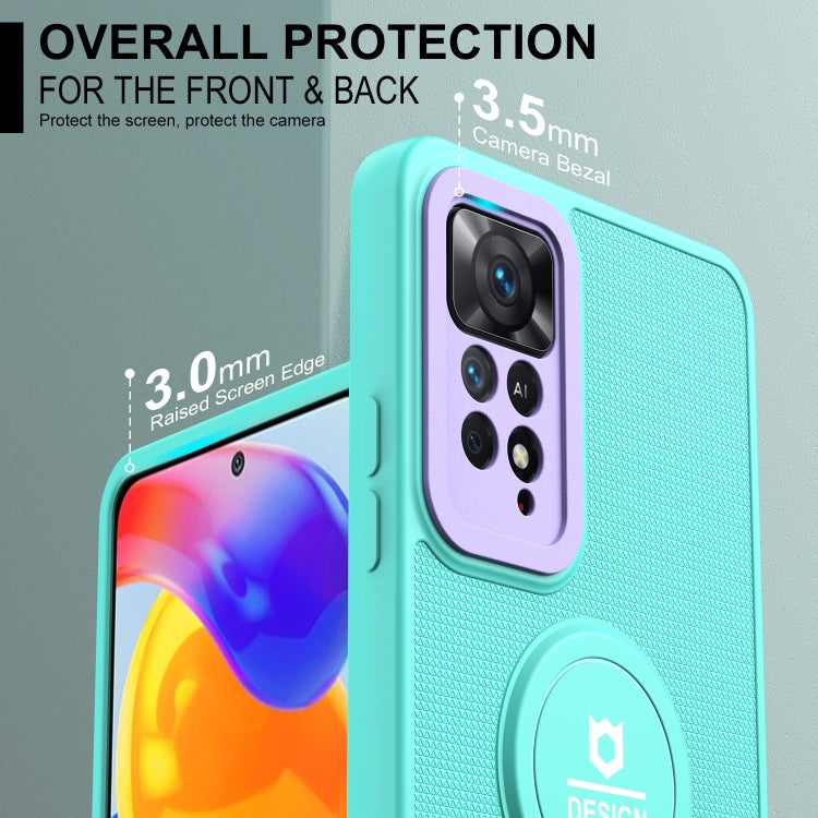 For Xiaomi Redmi Note 11 4G 2022 / Note 11S Small Tail Holder TPU+PC Phone Case