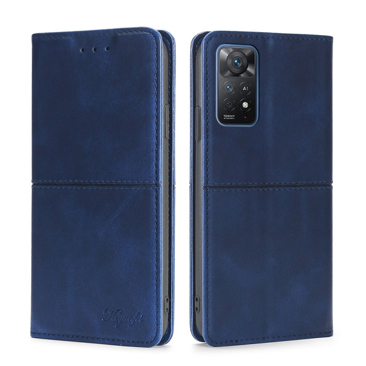 For Xiaomi Redmi Note 11 Pro 4G/Redmi Note11 Pro 5G Global Cow Texture Magnetic Horizontal Flip Leather Phone Case