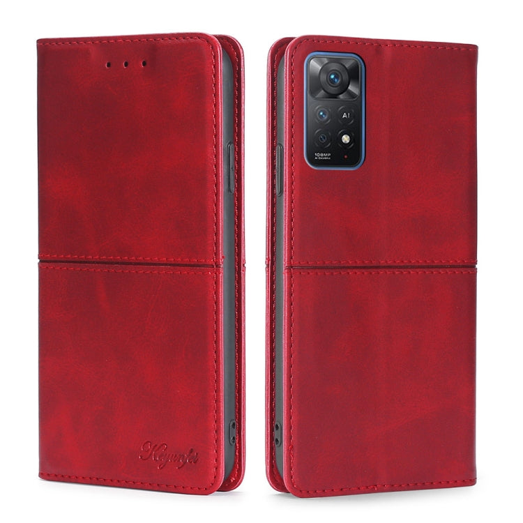For Xiaomi Redmi Note 11 Pro 4G/Redmi Note11 Pro 5G Global Cow Texture Magnetic Horizontal Flip Leather Phone Case