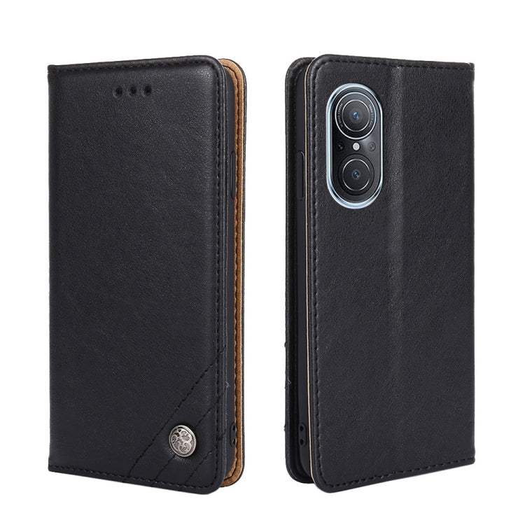 For Huawei nova 9 SE Non-Magnetic Retro Texture Leather Phone Case